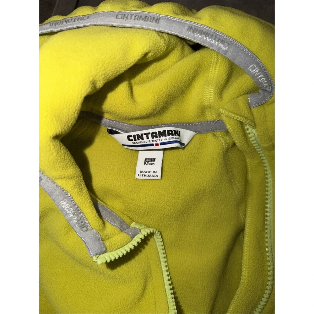 Cintamani Iceland Lime Green Fleece One Piece Zip Up 92CM US 2/3 Toddler Unisex
